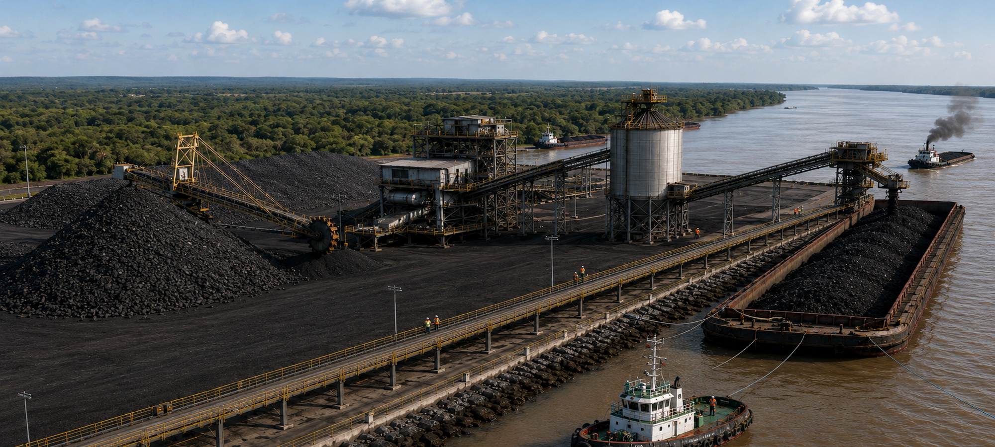 Commodity handling, stockpile and vessel loading operations